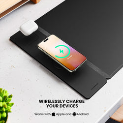 Image of ChargePad Flex: Reversible Desk Mat with Dual Wireless Charging
