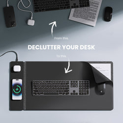 Image of ChargePad Flex: Reversible Desk Mat with Dual Wireless Charging