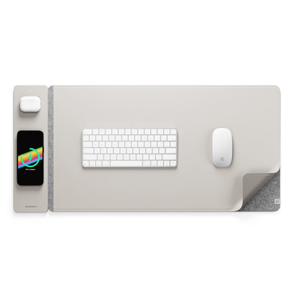 ChargePad Flex: Reversible Desk Mat with Dual Wireless Charging